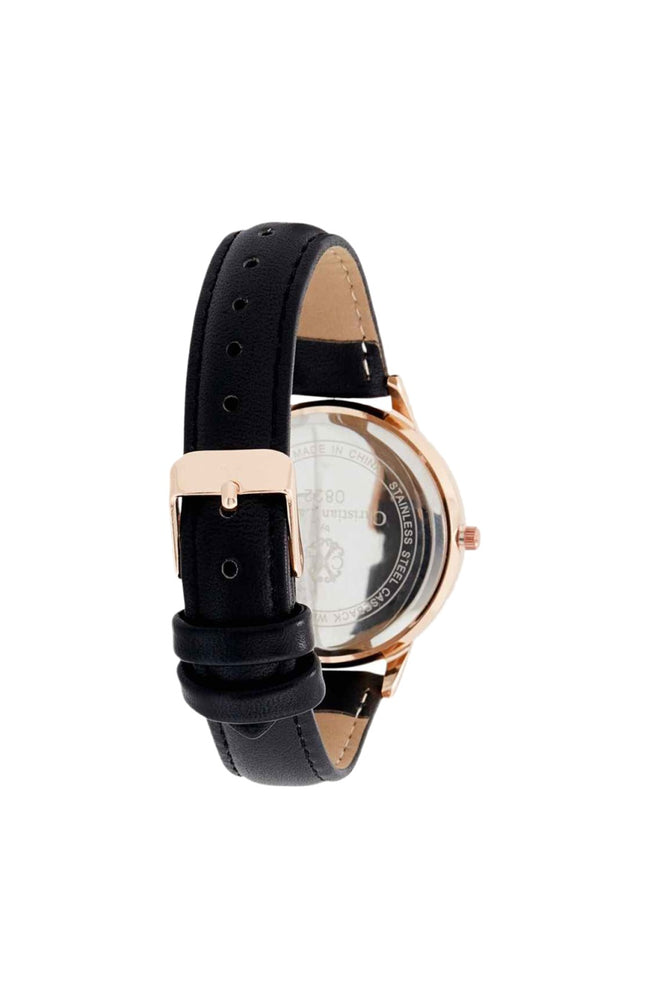 Montre à quartz - Acier inoxydable - Doré & noir