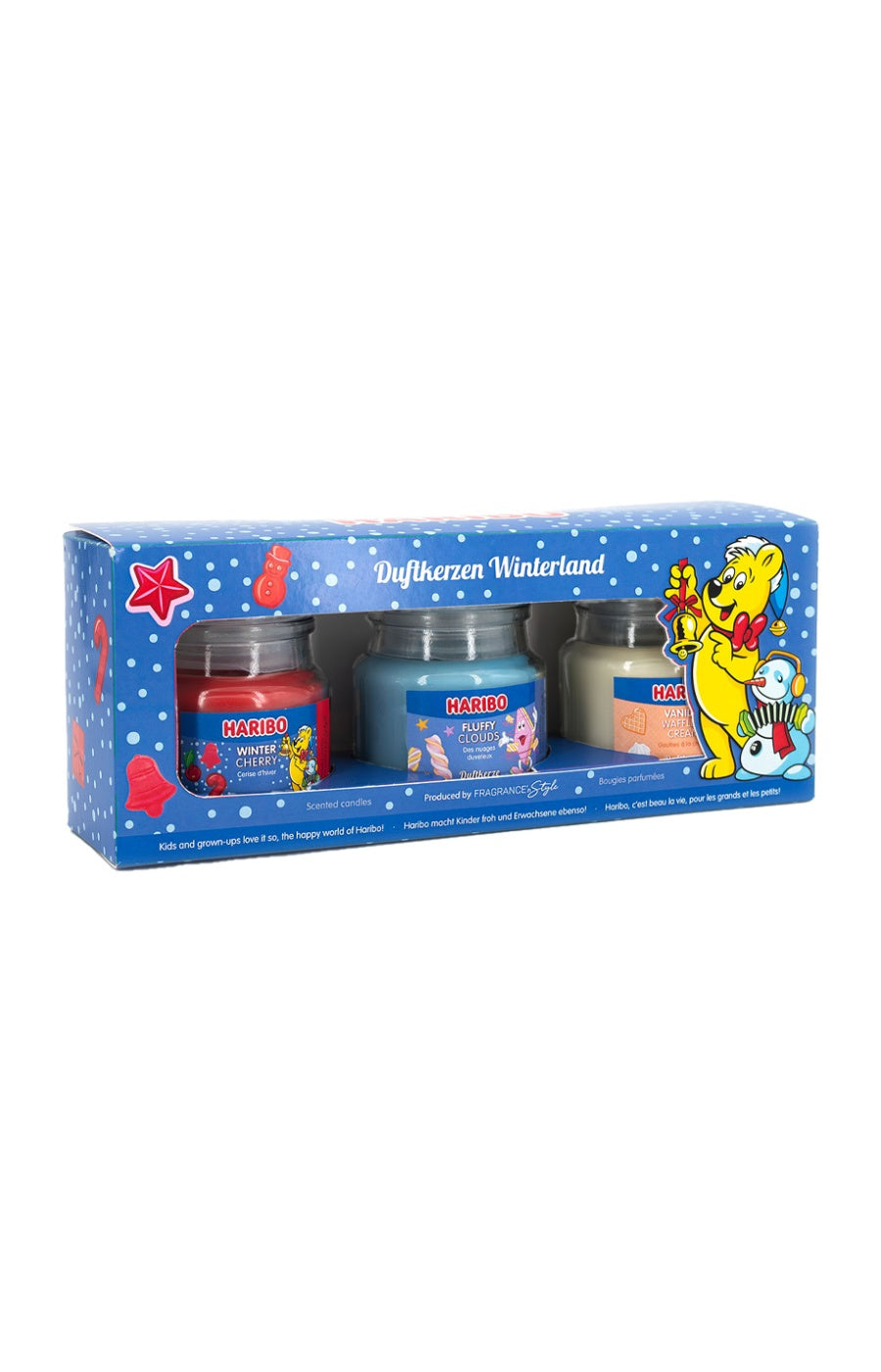 Coffret bougies parfumées - Haribo Winterland - 3 x 85 g
