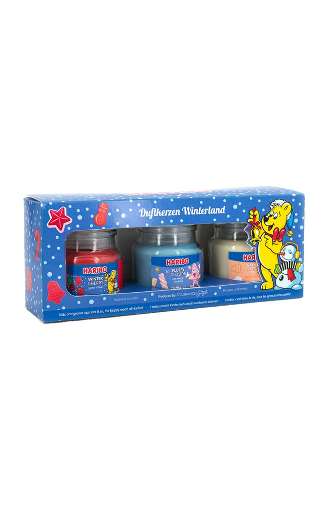 Coffret bougies parfumées - Haribo Winterland - 3 x 85 g