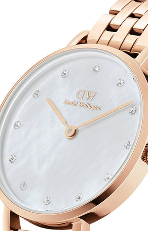 Montre petite lumine  - Acier inoxydable, nacre &  plaqué or