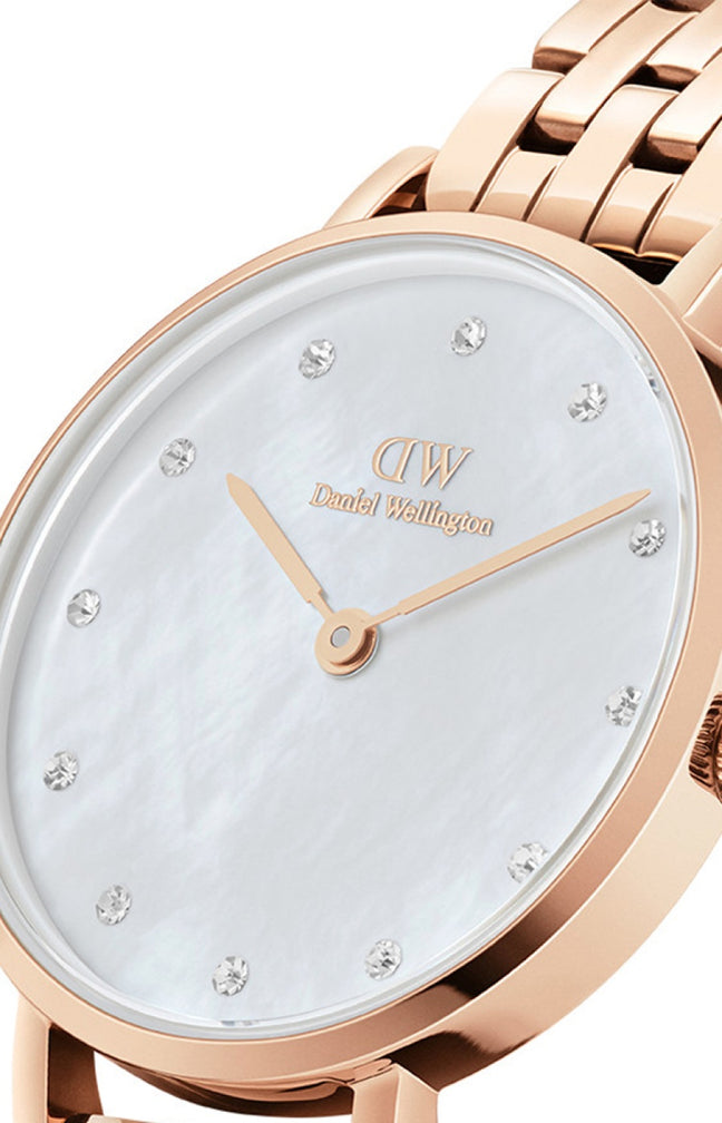 Montre petite lumine  - Acier inoxydable, nacre &  plaqué or