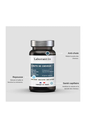 Compléments alimentaires - Chute de cheveux - Homme - 1 mois