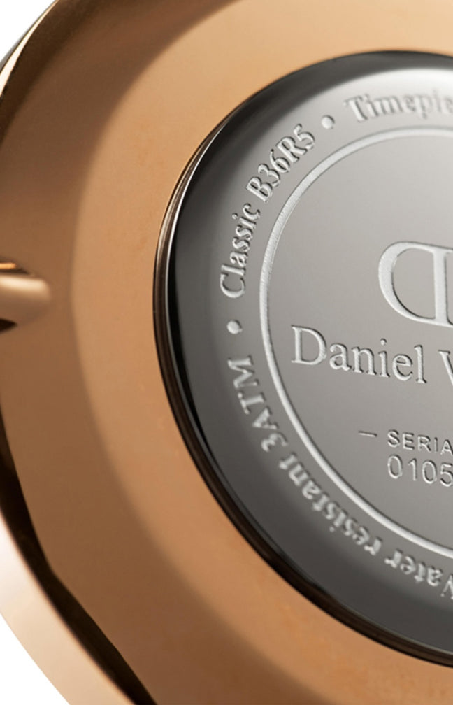 Montre à quartz - Acier inoxydable or rose & polyester - Femme