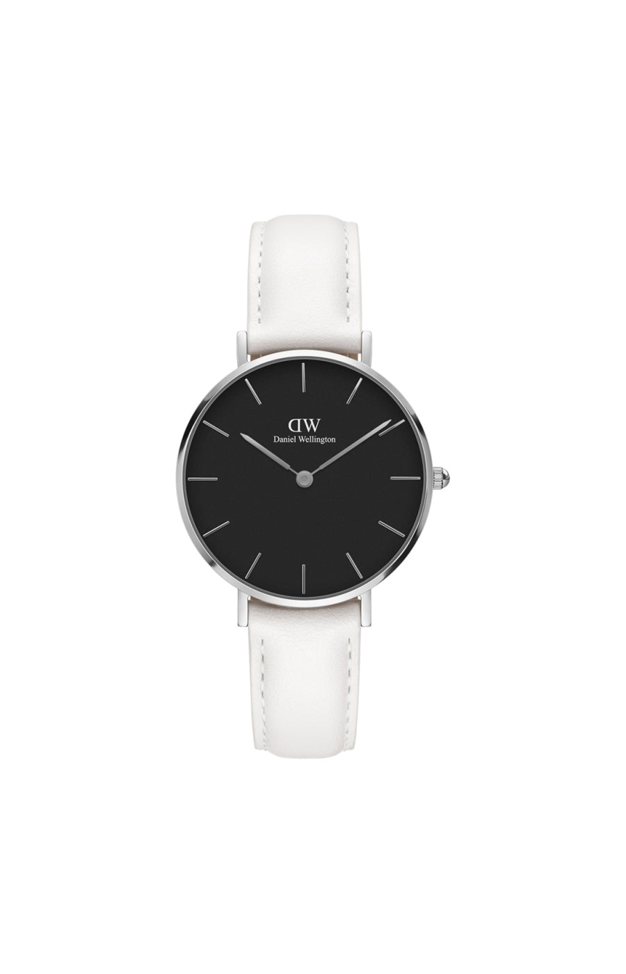 Montre à quartz - Acier inoxydable argenté & cuir - Femme