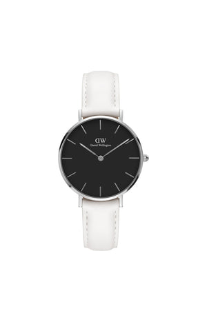 Montre à quartz - Acier inoxydable argenté & cuir - Femme