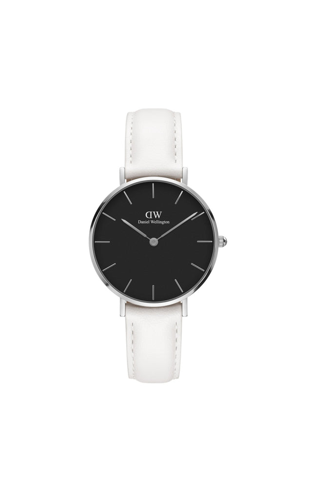 Montre à quartz - Acier inoxydable argenté & cuir - Femme