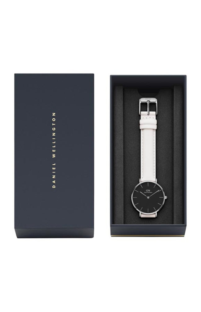 Montre à quartz - Acier inoxydable argenté & cuir - Femme