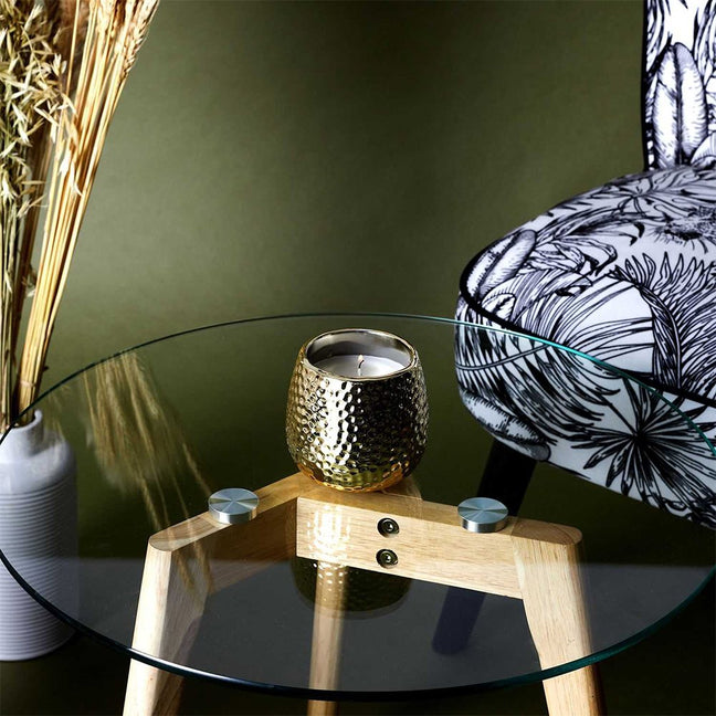 Bougie parfumée en céramique - Or du temps - Musc blanc - 380 g