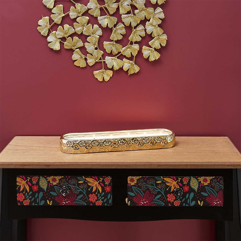 Bougie parfumée en céramique - Or du temps - Cachemire - 1,2 kg