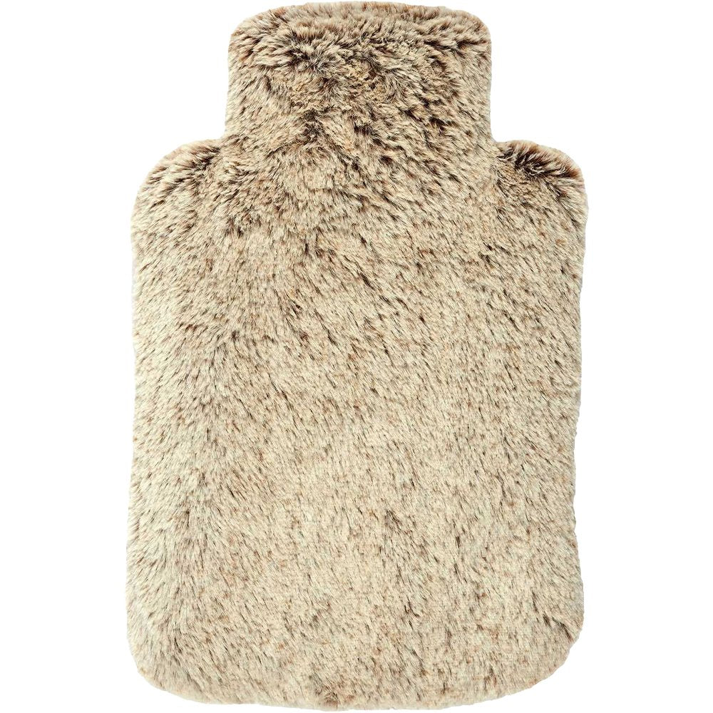 Bouillotte billes de céramique micro-ondable - Fausse fourrure - Beige