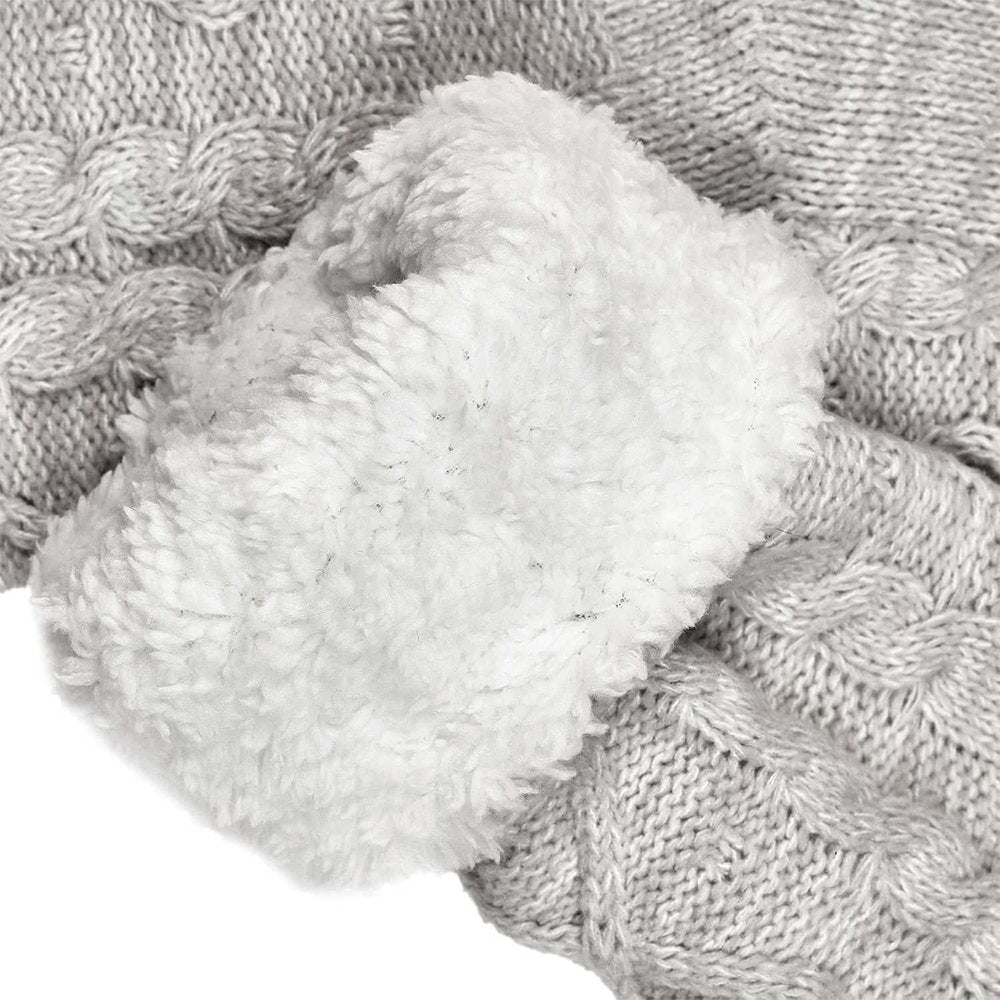 Chaussettes en laine tressée - Gris