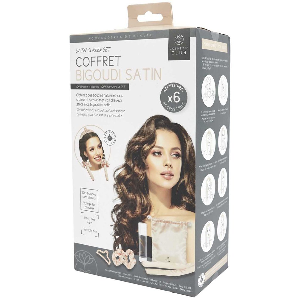 Coffret satiné cheveux - Rose - 6 produits