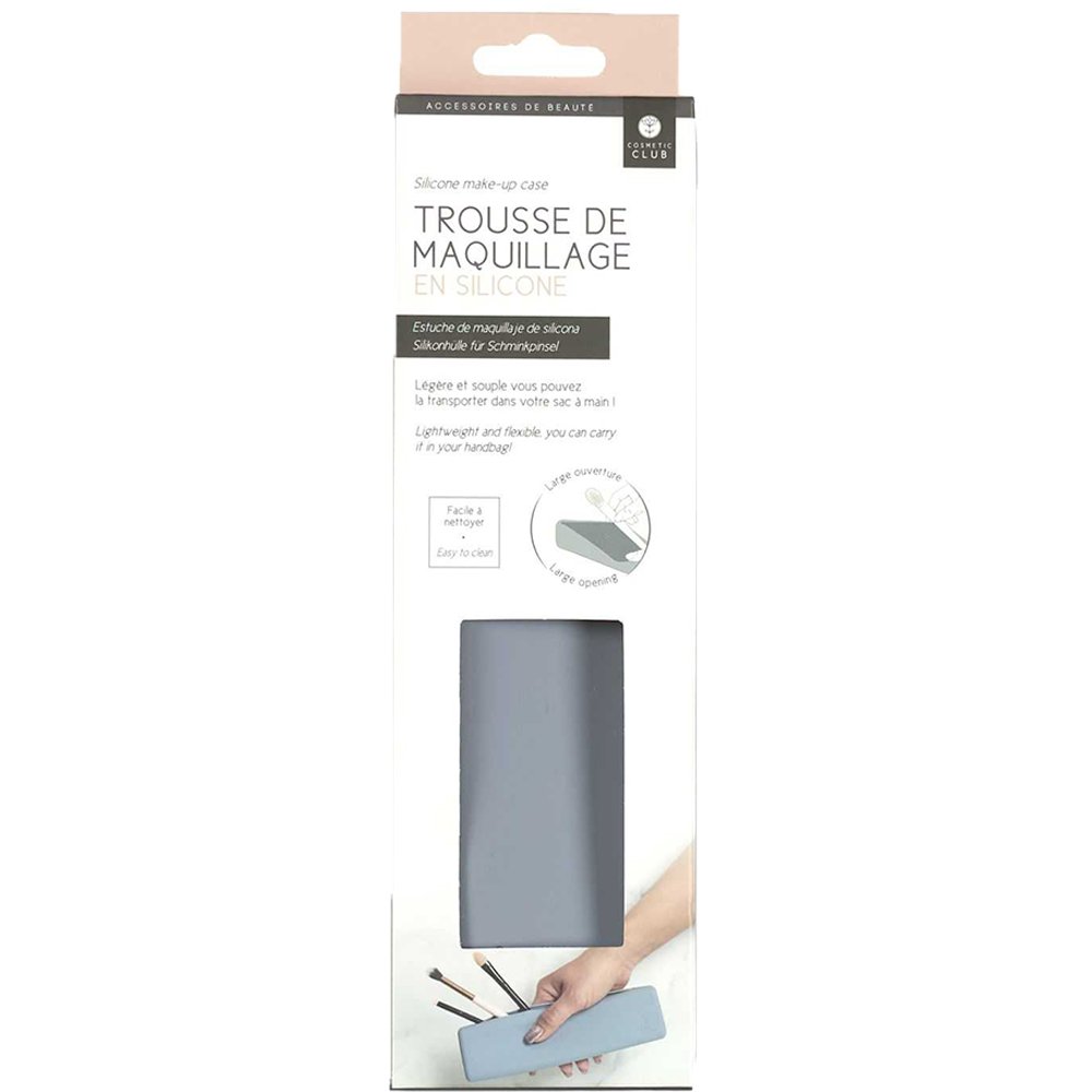 Trousse pour pinceaux de maquillage - Silicone - Blanc