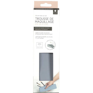Trousse pour pinceaux de maquillage - Silicone - Blanc