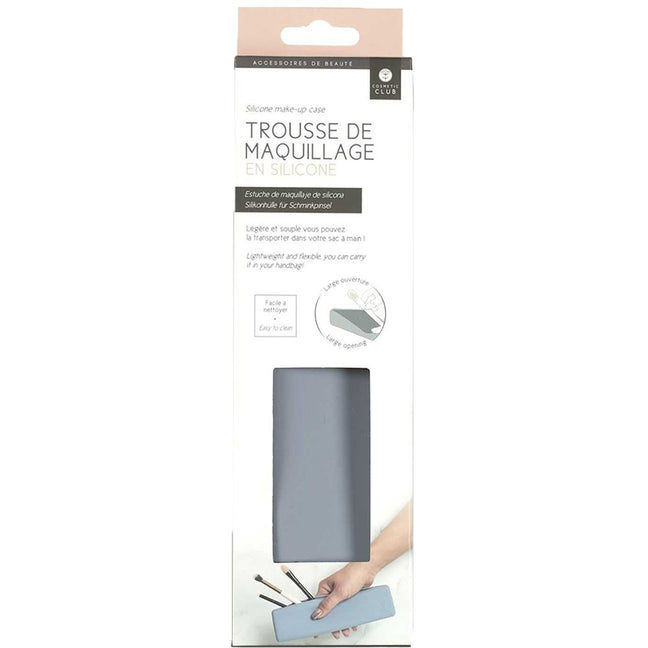 Trousse pour pinceaux de maquillage - Silicone - Blanc