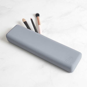 Trousse pour pinceaux de maquillage - Silicone - Blanc