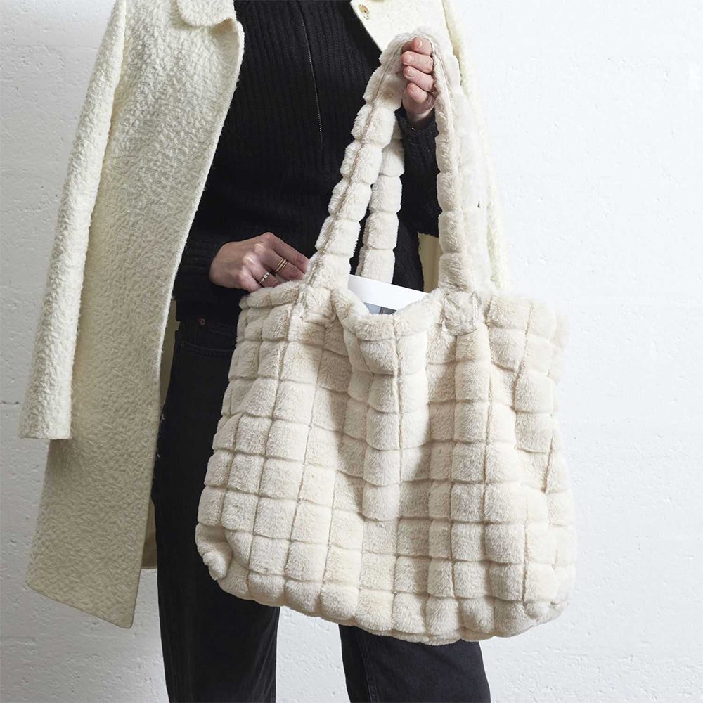 Sac Fluffy - Fausse fourrure - Blanc