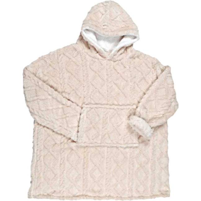 Sweat plaid jacquard - Crème - Beige