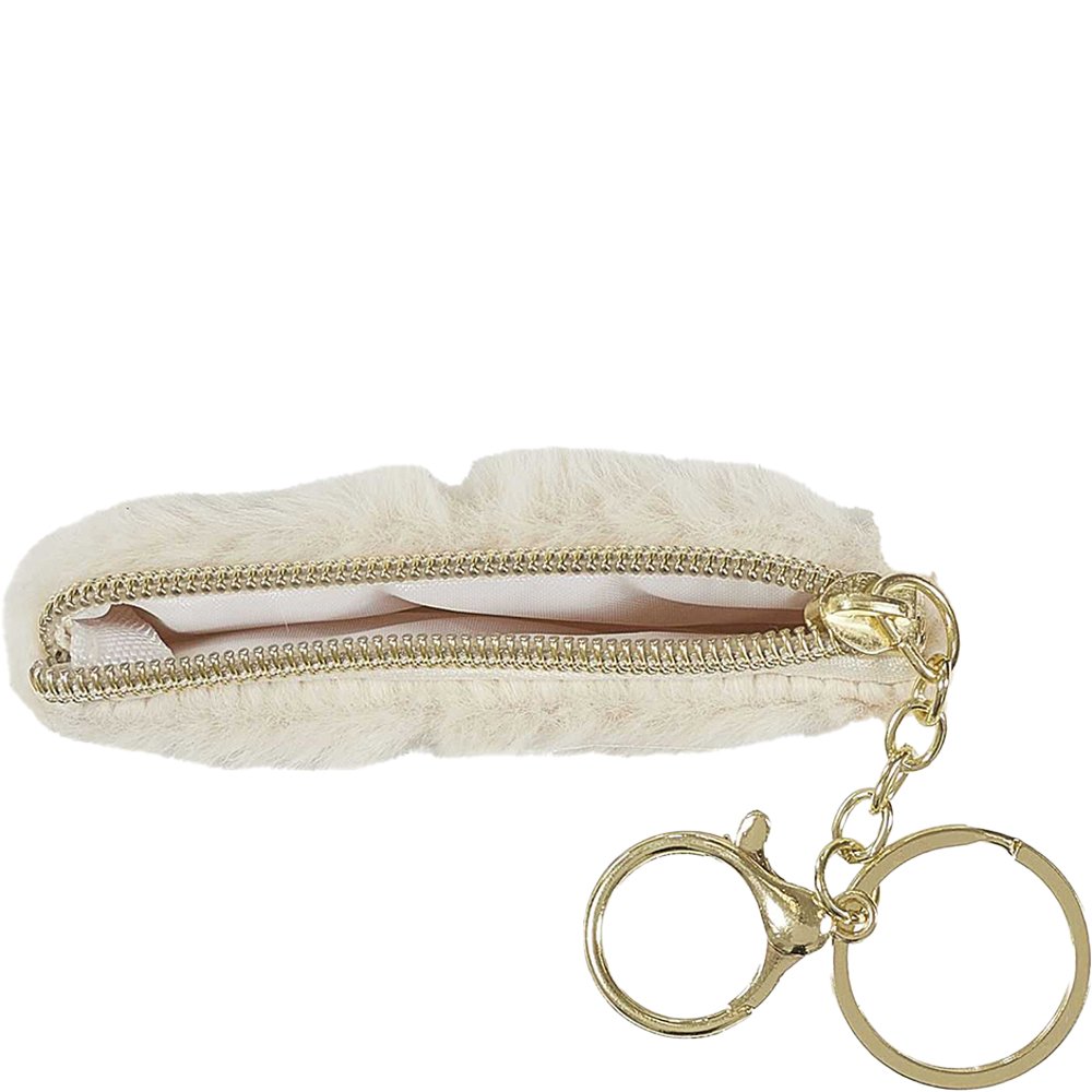 Porte-monnaie Fluffy - Fausse fourrure - Blanc