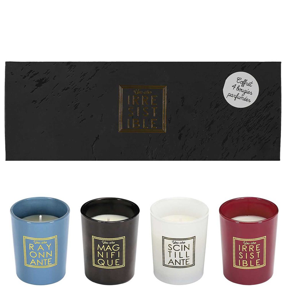 Coffret bougies parfumées - You Are - Fleur de coton -  4 x 136 g
