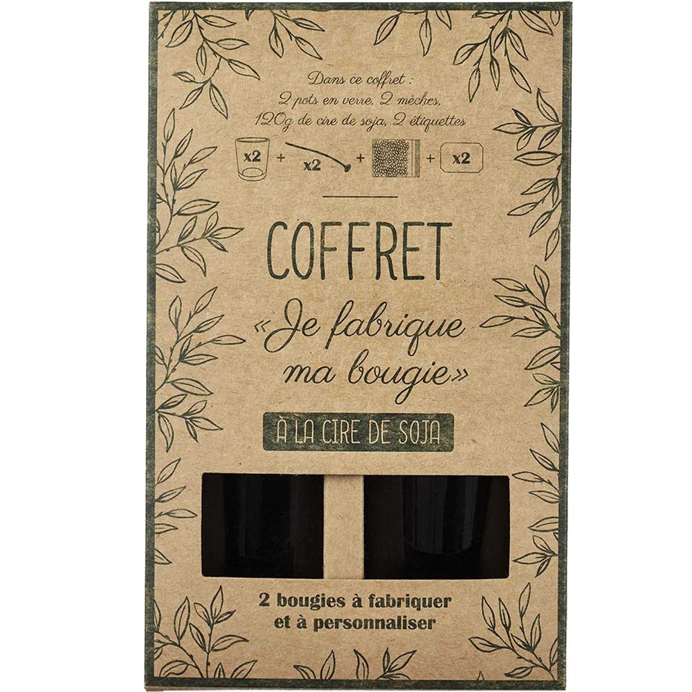 Coffret bougies à confectionner - Cire de soja - 2 x 60 g