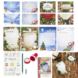 Kit de lettres au Père Noël à personnaliser - Enfant - Lot de 4