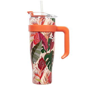 Mug de transport - Fleurs tropicales - Coloris aléatoire - 1,2 L