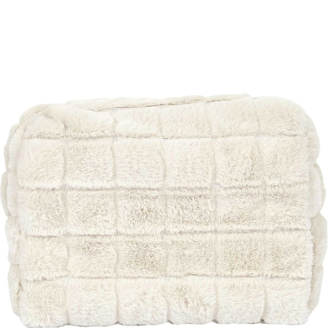 Trousse de maquillage - Fourrure synthétique - Blanc