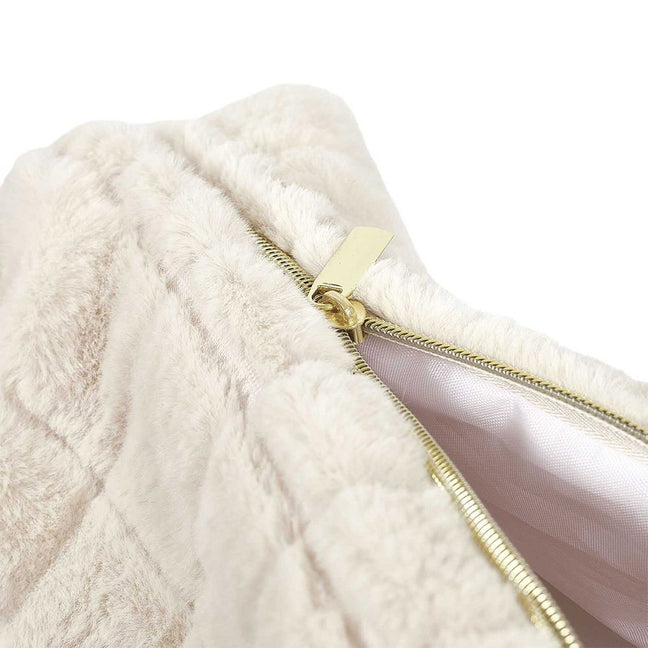 Trousse de maquillage - Fourrure synthétique - Blanc