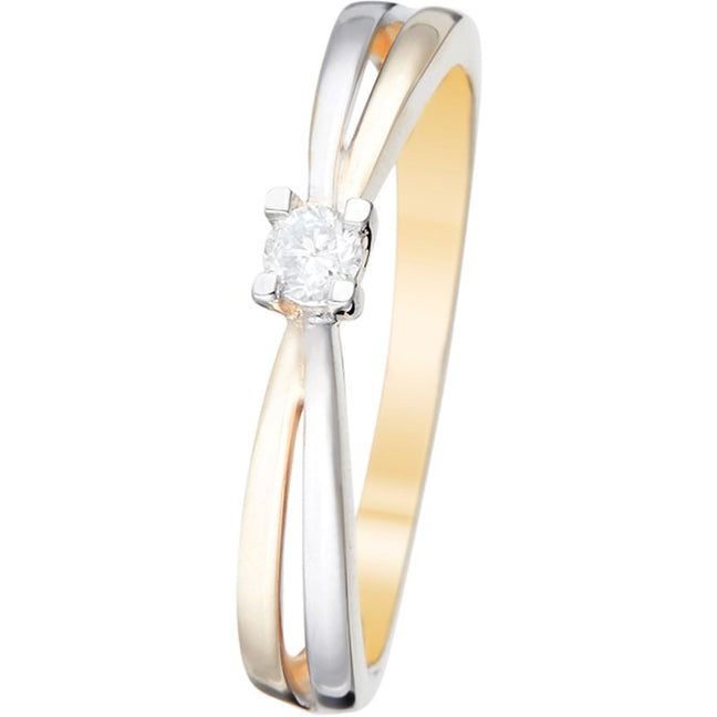 Bague Ma bien aimée - Or bicolore 375/1000 & diamants