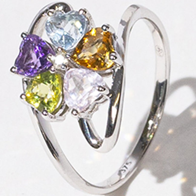 Bague Color Explosion - Or blanc 375/1000 & diamants