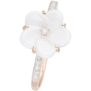 Bague Kajana - Or rose 375/1000, diamants & céramique