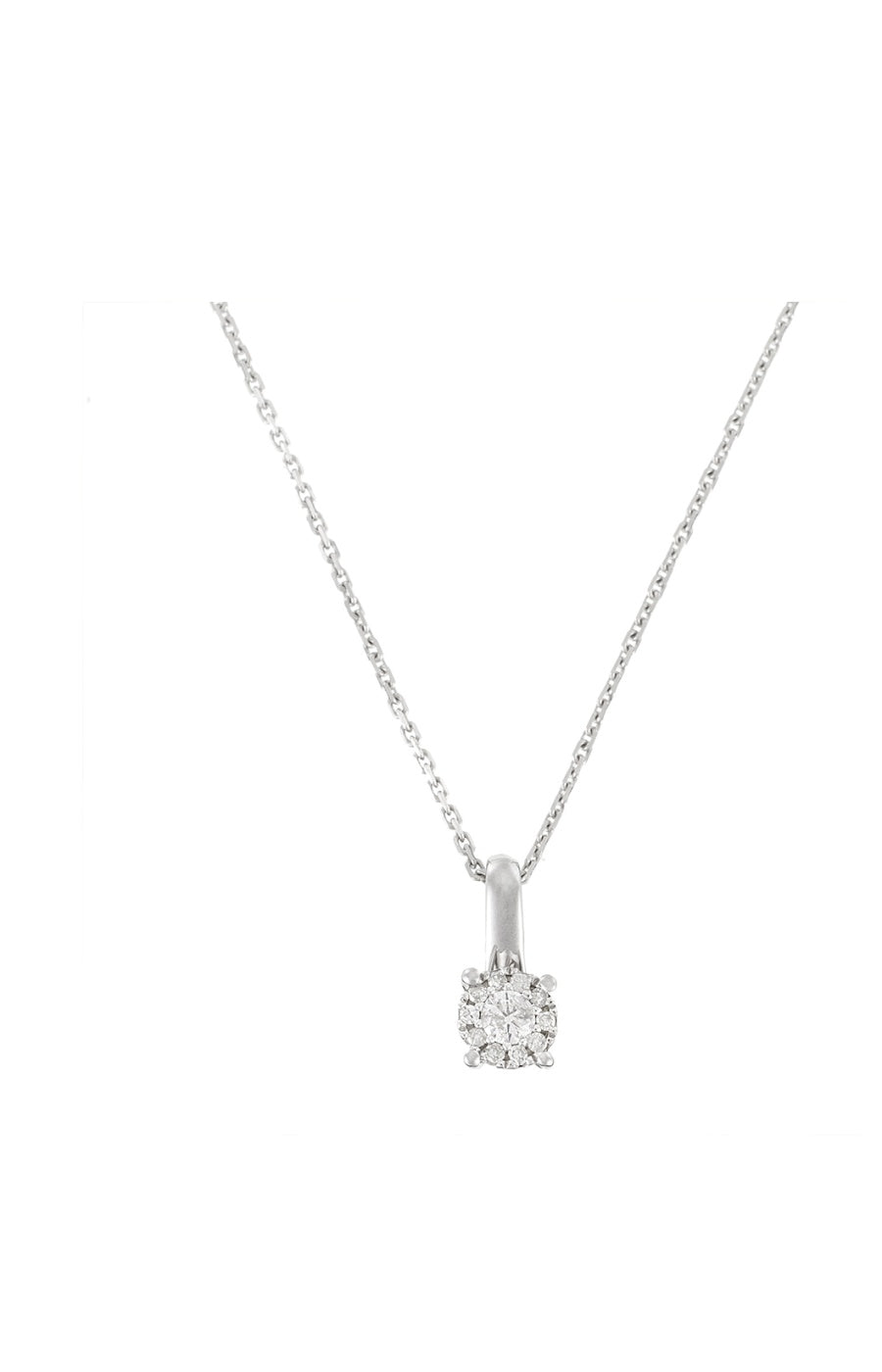 Pendentif Akna - Or blanc 375/1000 & diamant