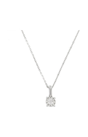 Pendentif Akna - Or blanc 375/1000 & diamant