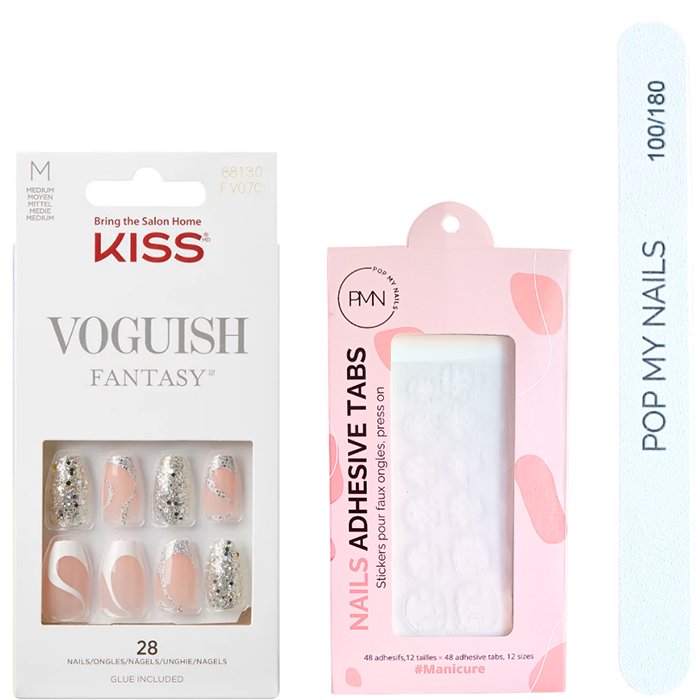 Kit de faux ongles - Kiss Products - Fashspiration - 28 capsules