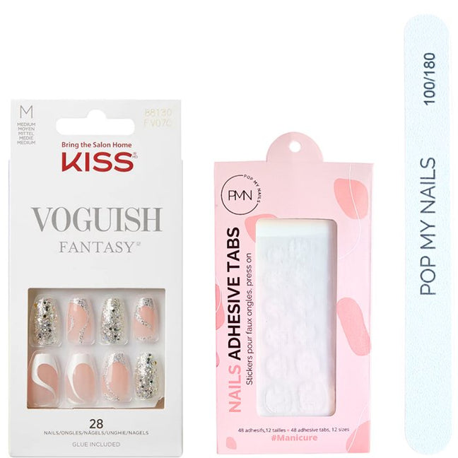 Kit de faux ongles - Kiss Products - Fashspiration - 28 capsules