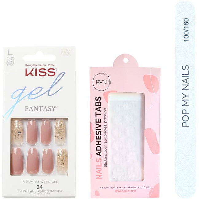 Kit de faux ongles - Kiss Products - Midnight Sky - 24 capsules