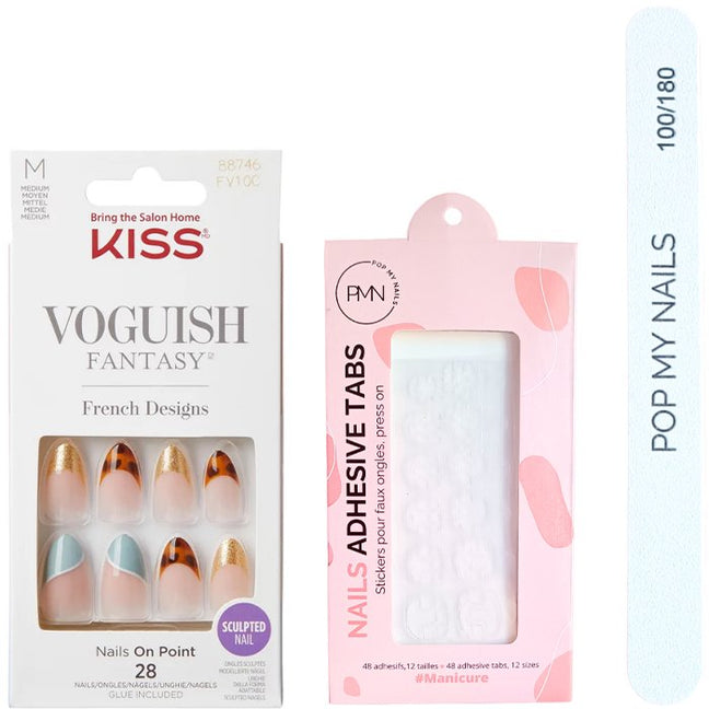 Kit de faux ongles - Kiss Products - Charmante - 28 capsules