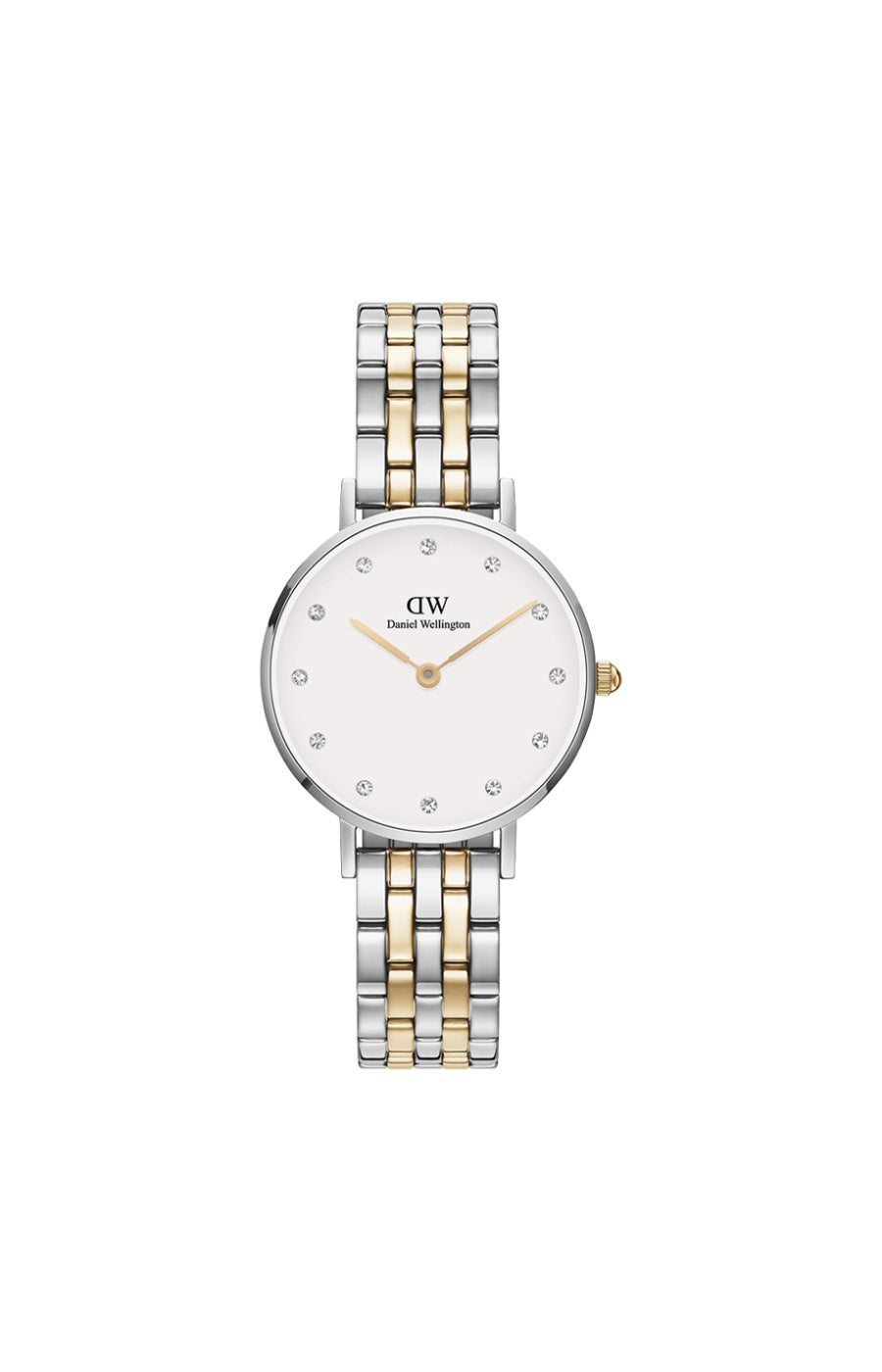 Montre à quartz - Acier inoxydable argenté & doré & cristaux - Femme