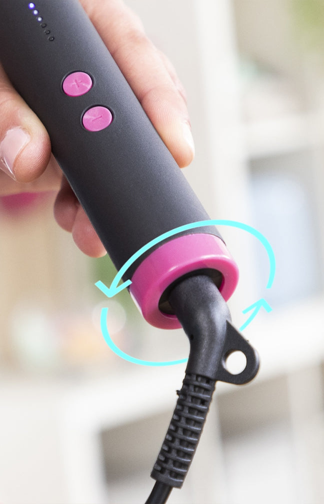 Brosse lissante en céramique - Cheveux - Noir