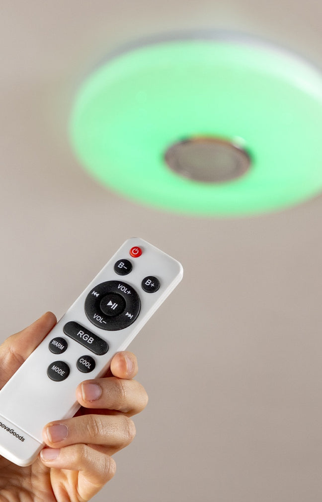 Plafonnier LED  Bluetooth - Haut-parleur & éclairage multifonction