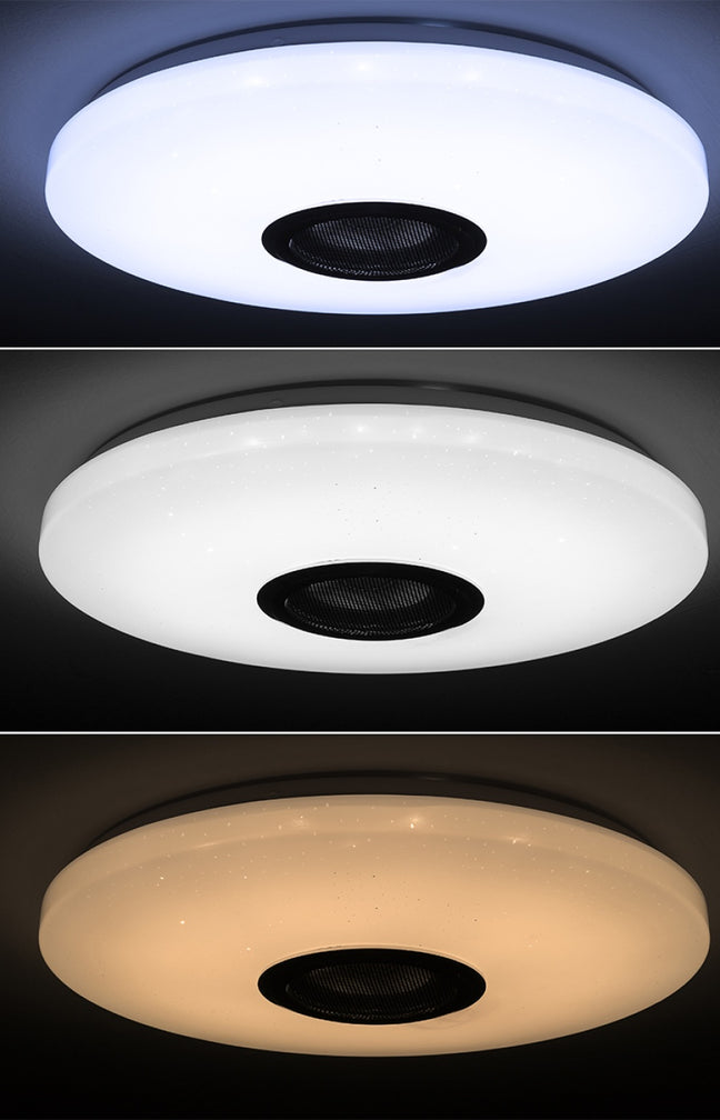 Plafonnier LED  Bluetooth - Haut-parleur & éclairage multifonction
