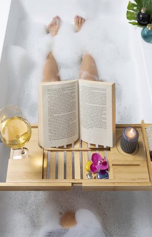 Plateau de baignoire extensible - Bambou