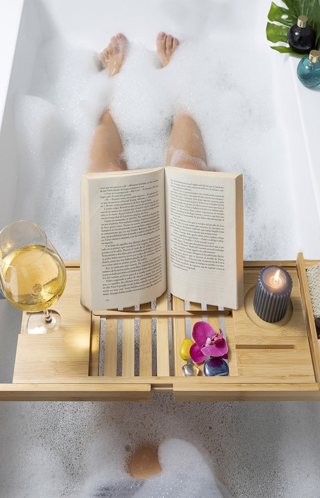Plateau de baignoire extensible - Bambou