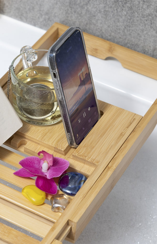 Plateau de baignoire extensible - Bambou