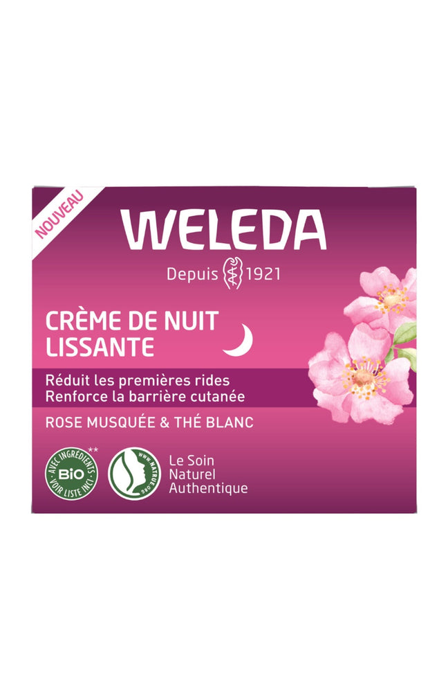 Crème de nuit lissante - Rose musquée & thé blanc - Peaux matures
