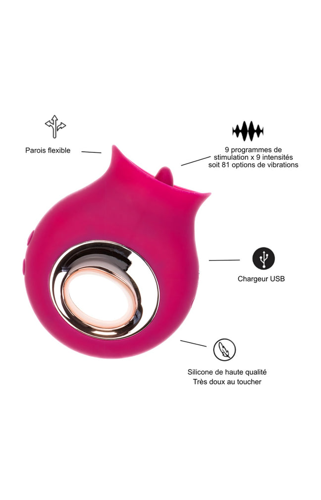 Stimulateur de clitoris - Eclipse - 9 programmes -Rose