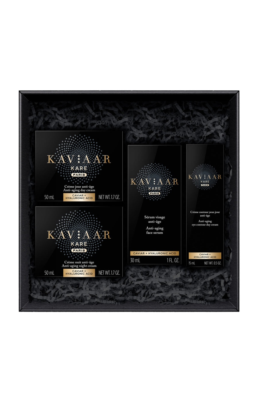 Coffret anti-âge - Caviar & acide hyaluronique - 4 produits