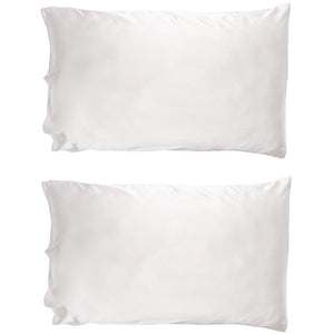 Duo taies d'oreiller en satin - Blanc