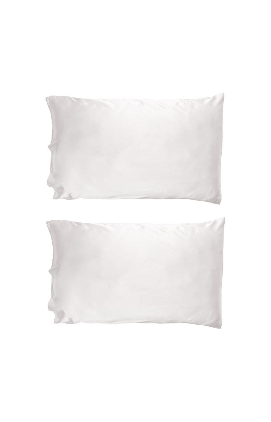 Duo taies d'oreiller en satin - Blanc